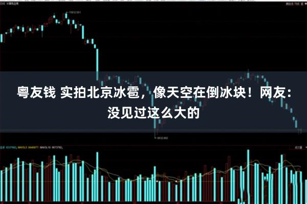 粤友钱 实拍北京冰雹，像天空在倒冰块！网友：没见过这么大的